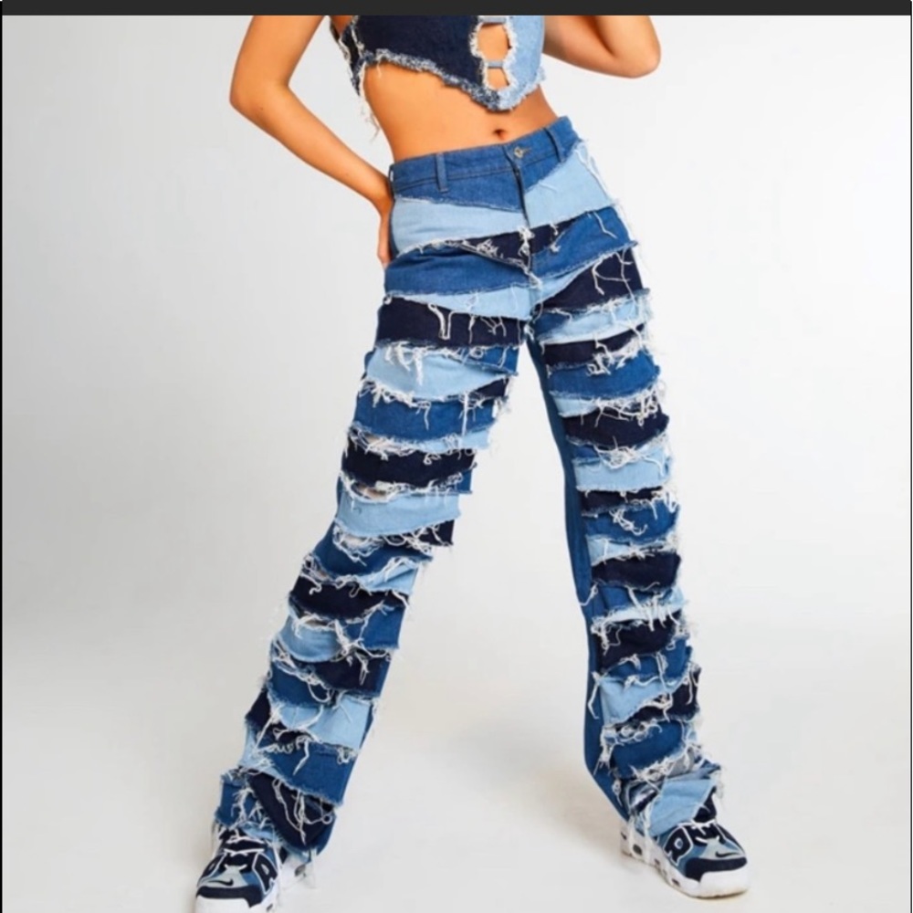 Jaded London Layered Distress Jeans